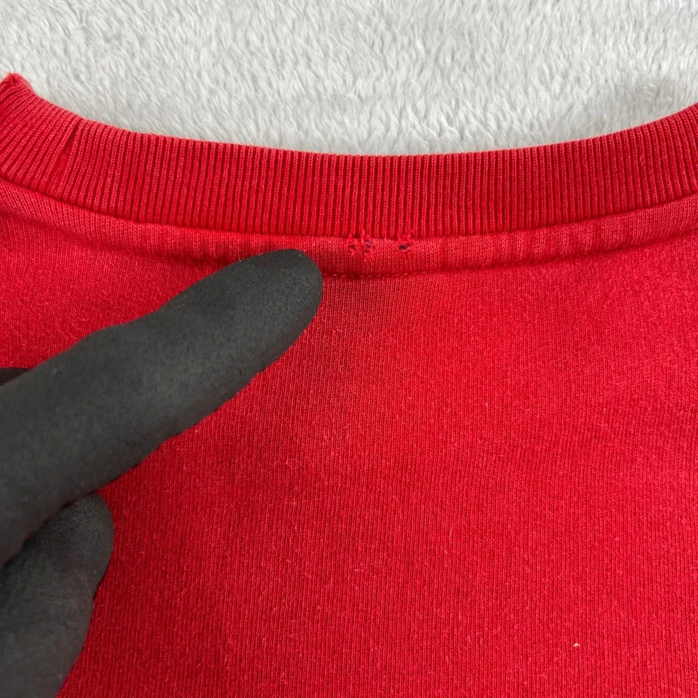 Polo Ralph Lauren Vintage Crewneck Sweatshirt L Red Men Pony Logo Y2K 90s Retro